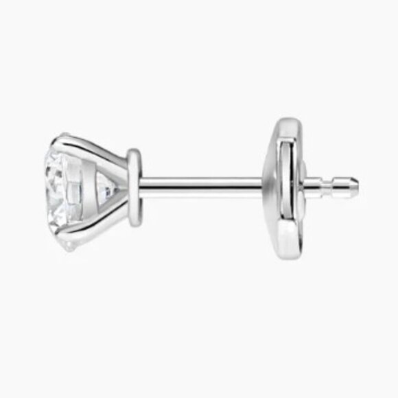 Moissanite 1 CT Round Perfect Stud Earrings Claw Prong 925 Sterling Silver NWT - Picture 8 of 10